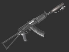 Модель оружия AK-47 с лазером